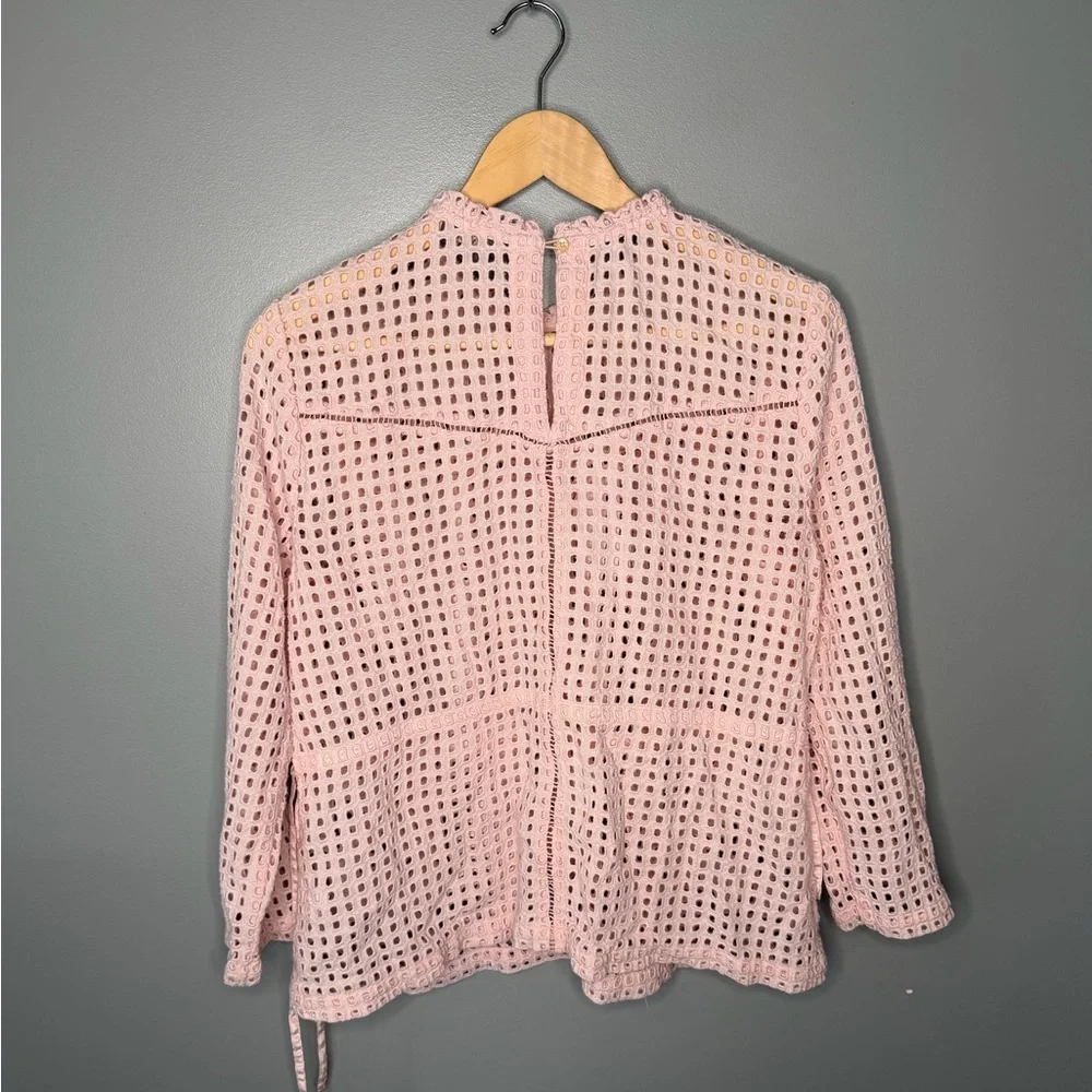 Point Sur x J. Crew Eyelet Blouse - Blush